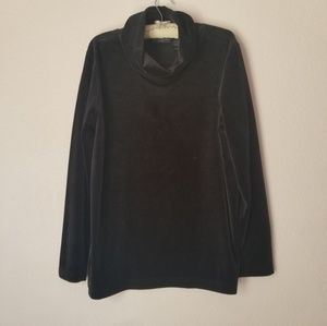 Turtleneck Velvet Blouse